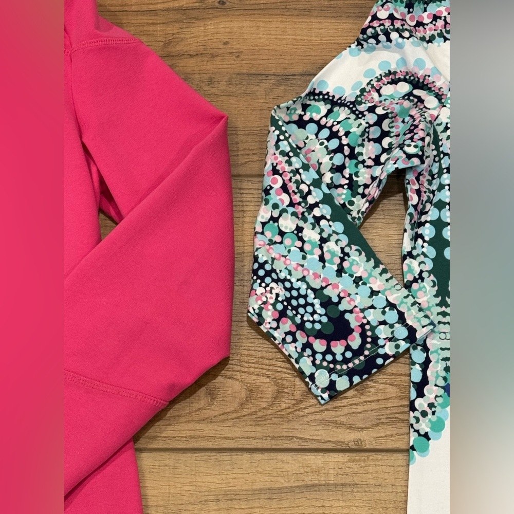 Pair of 2 Talbots New w/ Tags Pink Zip Up Sweatshirt Small Petite Paisley - Picture 2 of 8